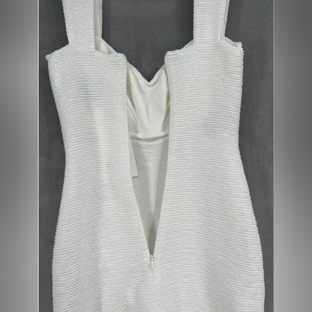 Rumer The Label Rae Mini Dress Size Small White Cutout Ribbed Stretchy - Picture 7 of 16